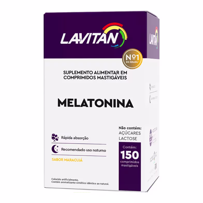 Lavitan Melatonina Sabor Maracujá 150 Comprimidos Mastigáveis