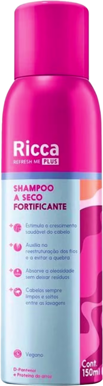 Shampoo a Seco Fortificante, da marca Ricca.