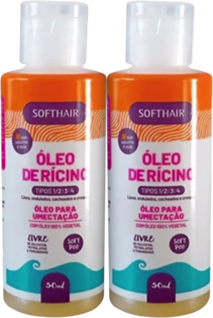2 Óleos Umectantes Soft Hair Óleo de Rícino