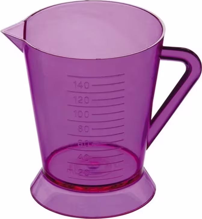 Caneca Dosadora Graduada Santa Clara Lilás, 150ml.