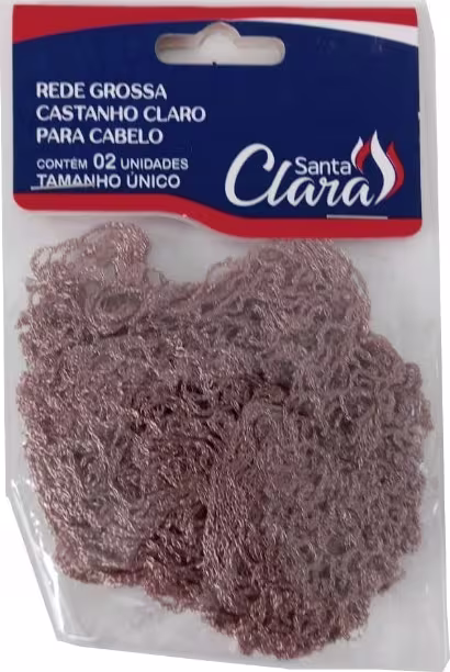 Rede para Cabelo Santa Clara Castanho Claro, 2 unidades.