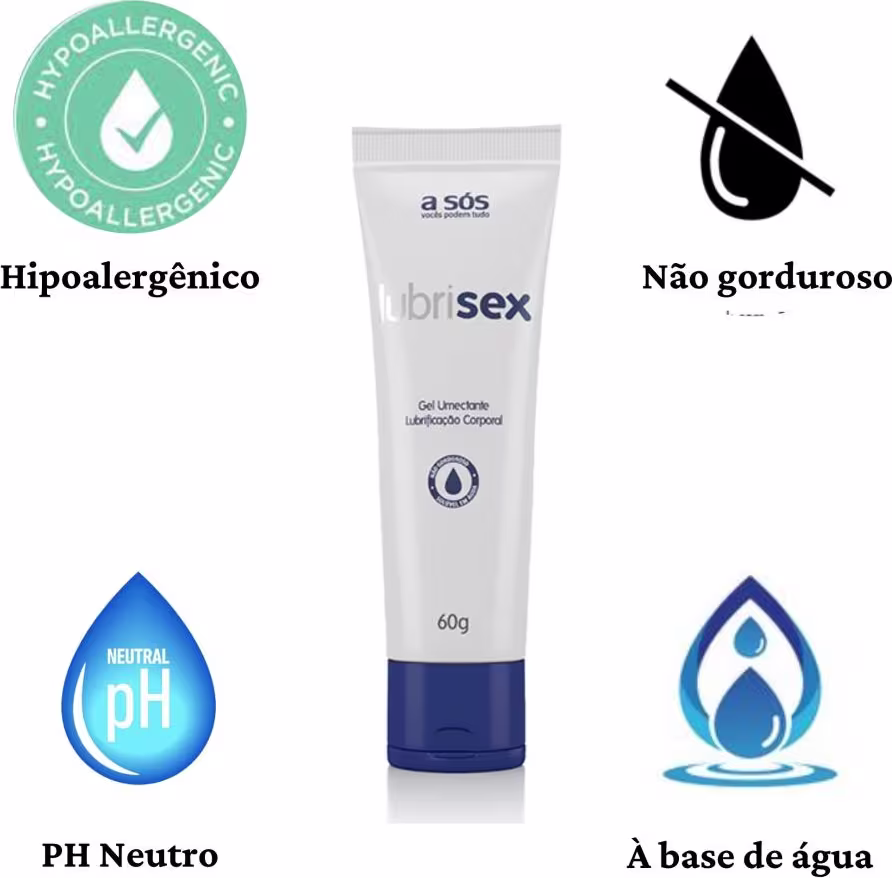 Texto destaca as características, como ser hipoalergênico, não gorduroso e à base de água.