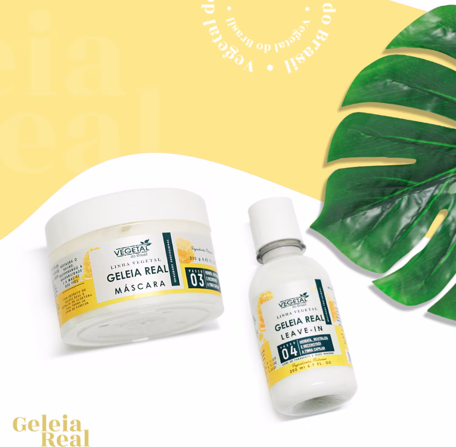 Kit Vegetal do Brasil Linha Vegetal Geleia Real Quarteto, 4 produtos.