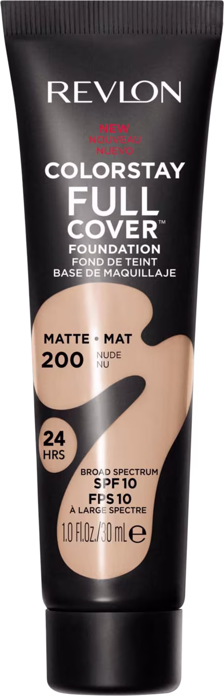 Bisnaga preta com uma parte transparente na parte frontal do rótulo onde é possível identificar a cor da base.