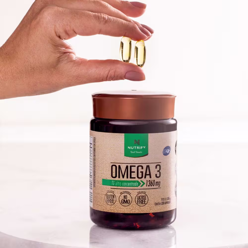 Suplemento Alimentar Nutrify Ômega 3 TG Ultraconcentrado 1360mg (120 Cápsulas).