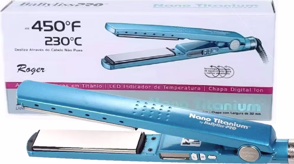 Prancha de Cabelos Roger Tradicional da marca Babyliss Pro.