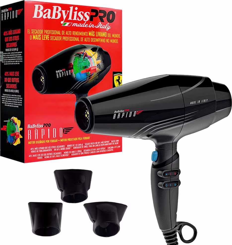 Secador de Cabelo Rapido da marca Babyliss Pro.