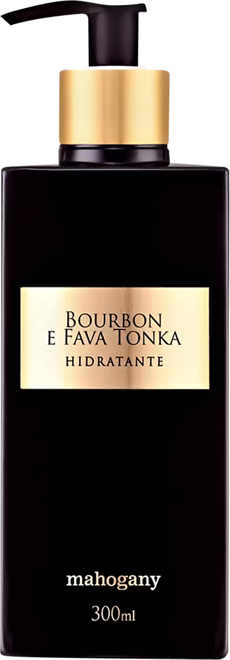 Loção Hidratante Corporal Mahogany Bourbon e Fava Tonka, 300ml.