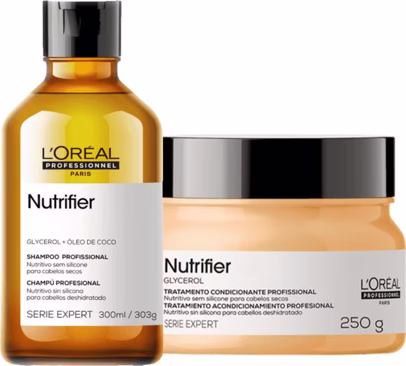 Kit L'Oréal Professionnel Nutrifier Duo Intense, 2 produtos.