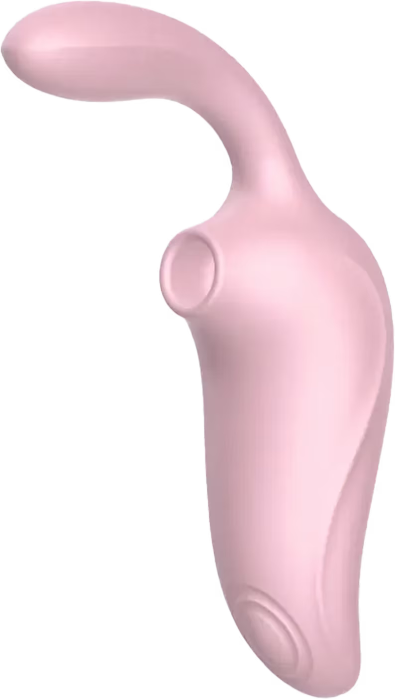 Seguidor e Vibrador Athena 3 em 1 Ponto G Rosa Claro de Désir Atelier