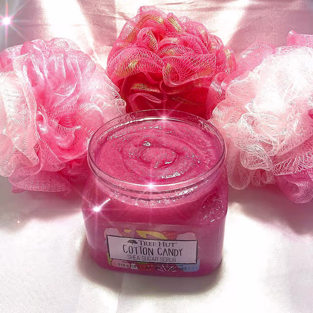 Esfoliante Corporal Tree Hut Cotton Candy Shea Sugar Scrub, 510g.