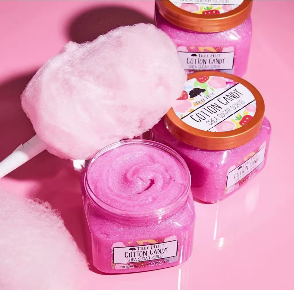 Esfoliante Corporal Tree Hut Cotton Candy Shea Sugar Scrub, 510g.