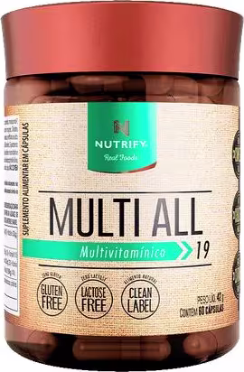 Suplemento Alimentar Nutrify Multi All Multivitamínico 19 (60 Cápsulas).