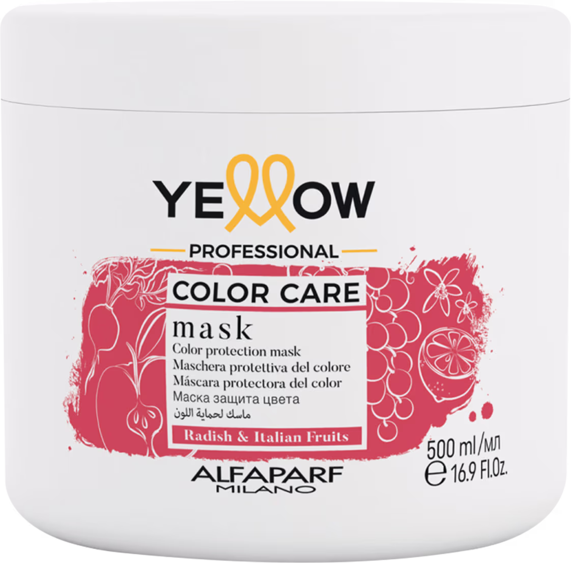 Máscara Capilar Yellow Color Care Radish & Italian Fruits, 500ml.