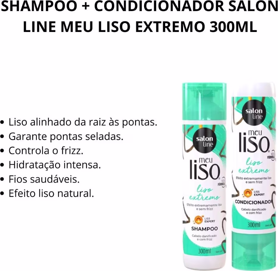 Kit Salon Line Meu Liso Liso Extremo Basic Duo. 2 Produtos.