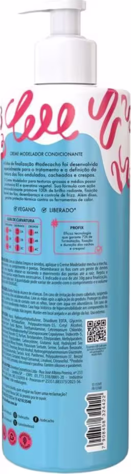 Creme Modelador Salon Line #todecacho Cachos dos Sonhos Fixação Natural. Volumetria de 500ml.