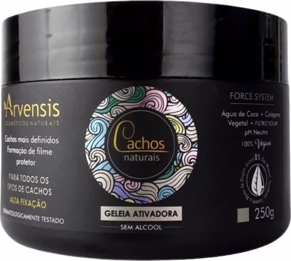 Gelatina ativadora Cachos Naturais de Arvensis. Volumetria 250g
