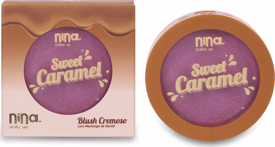 Blush Cremoso Nina Makeup Sweet Caramel Grape, 5g.