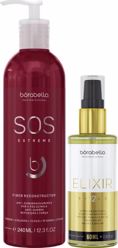 Borabella SOS Extreme Reconstrutor + Elixir 12 Óleos 60ml