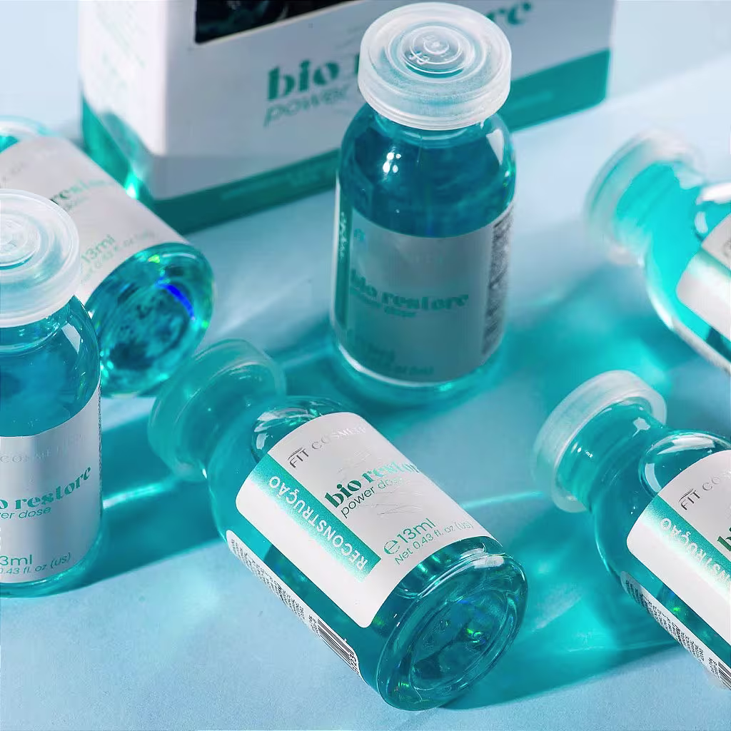 Ampola Reconstrutora Capilar FIT Cosmetics Bio Restore Power Dose, 3x15ml.