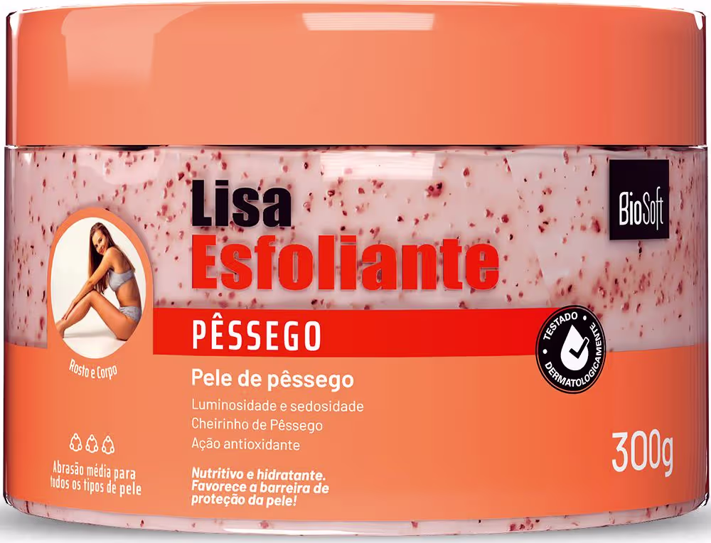 Esfoliante Corporal Lisa Pêssego Bio Soft