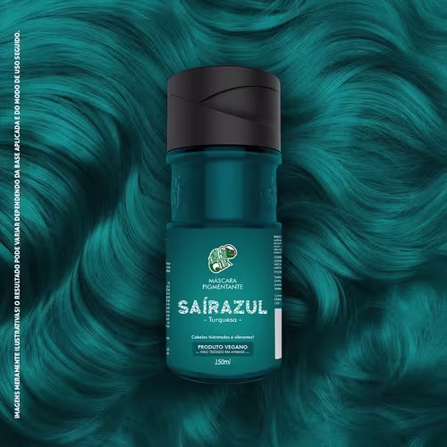 Máscara Pigmentante Capilar Kamaleão Color Saírazul, 150ml.