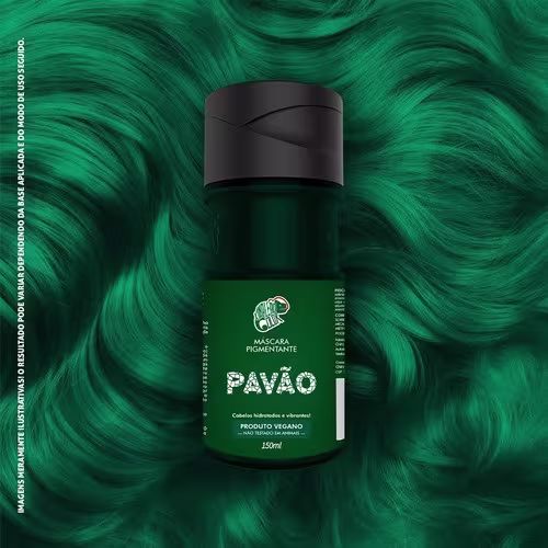Máscara Pigmentante Capilar Kamaleão Color Pavão, 150ml.