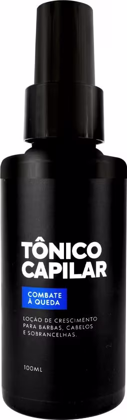 A imagem mostra um frasco spray com tampa todo preto.