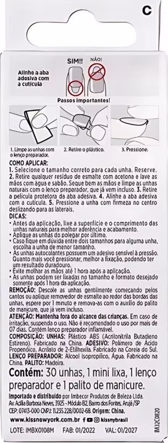 A imagem mostra o verso da embalagem com informações mais detalhadas do produto.