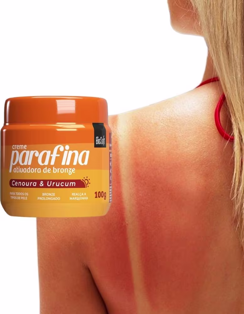 Creme Ativador de Bronze Bio Soft Parafina Cenoura & Urucum, 100g.