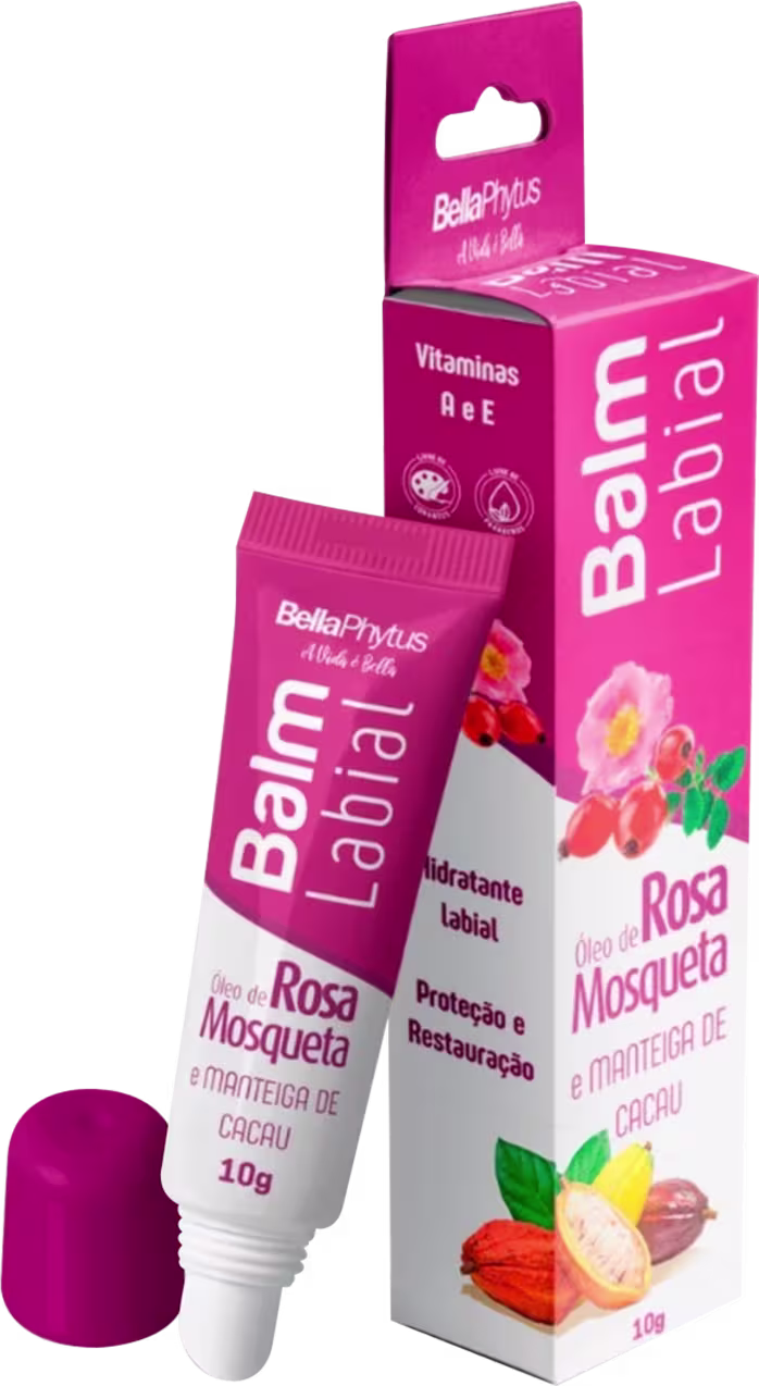 Balm labial Rosa Mosqueta da marca BellaPhytus.