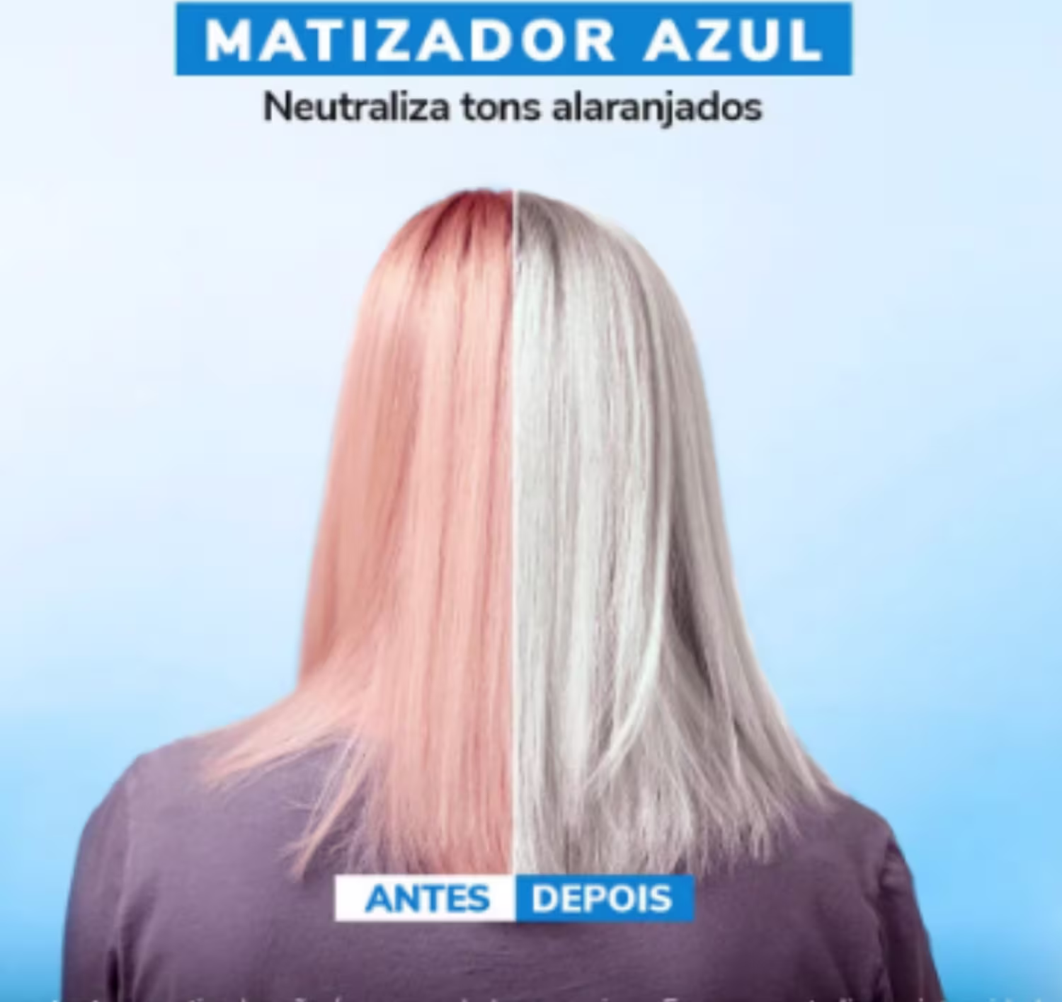 Máscara Matizadora Kamaleão Color Golfinho Matizador Azul Efeito Prata, 300ml.