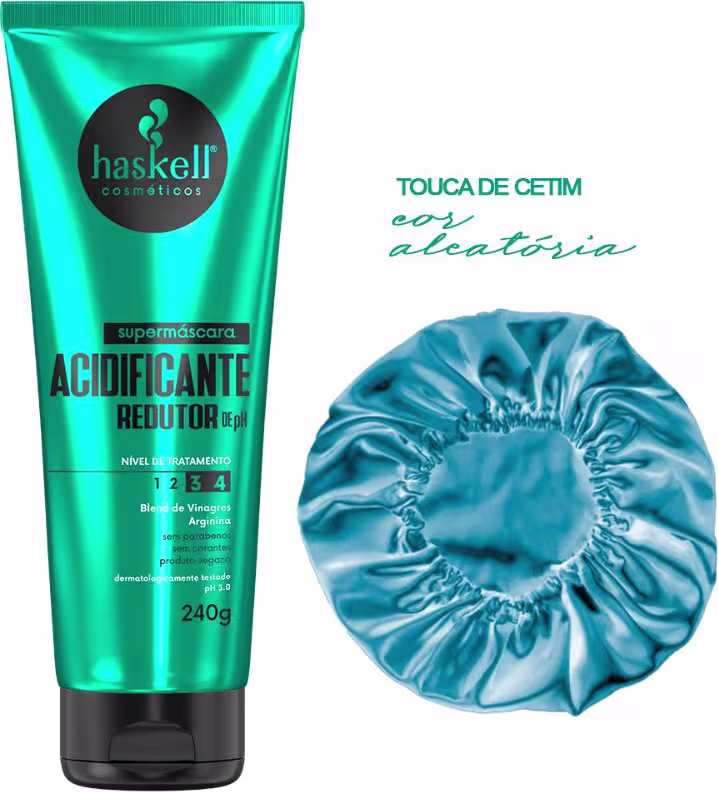 Kit Haskell Acidificante & Touca de Cetim, 2 produtos.