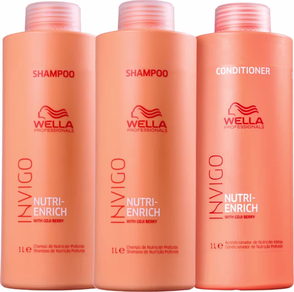Kit Wella Shampoo Nutri-Enrich 1L, Shampoo Nutri-Enrich 1L, Condicionador Nutri-Enrich 1L