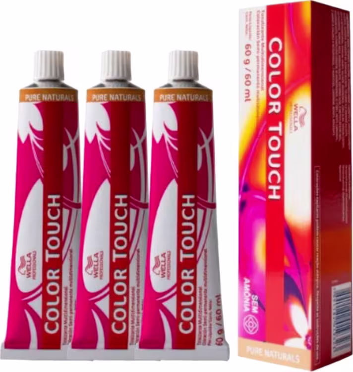 Kit com tonalizantes Color Touch da marca Wella Professionals.