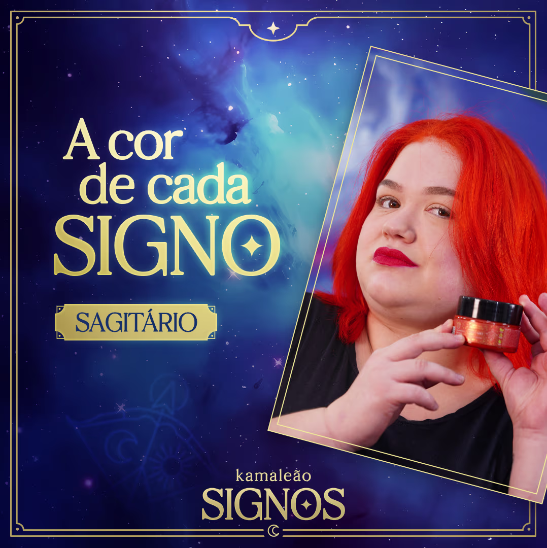 Máscara Pigmentante Capilar Kamaleão Color Signos Sagitário Laranja Quente, 100g.