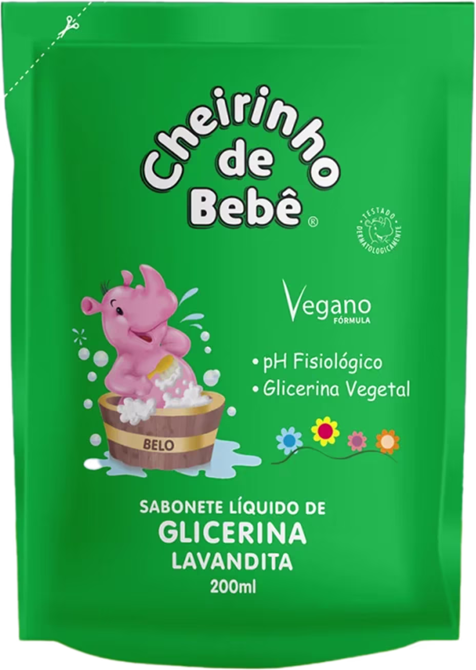 Sabonete Líquido Glicerina Lavandita, da marca Cheirinho de Bebê.