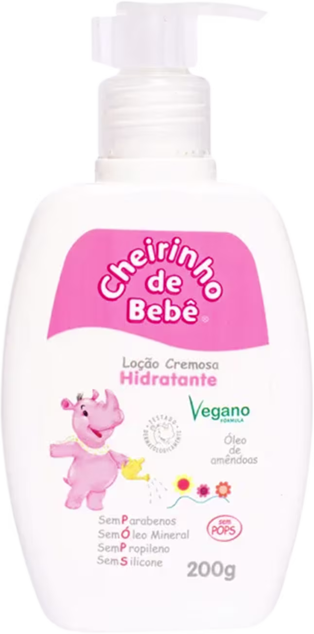 Loção Corporal Hidratante Infantil Rosa, da marca Cheirinho de Bebê