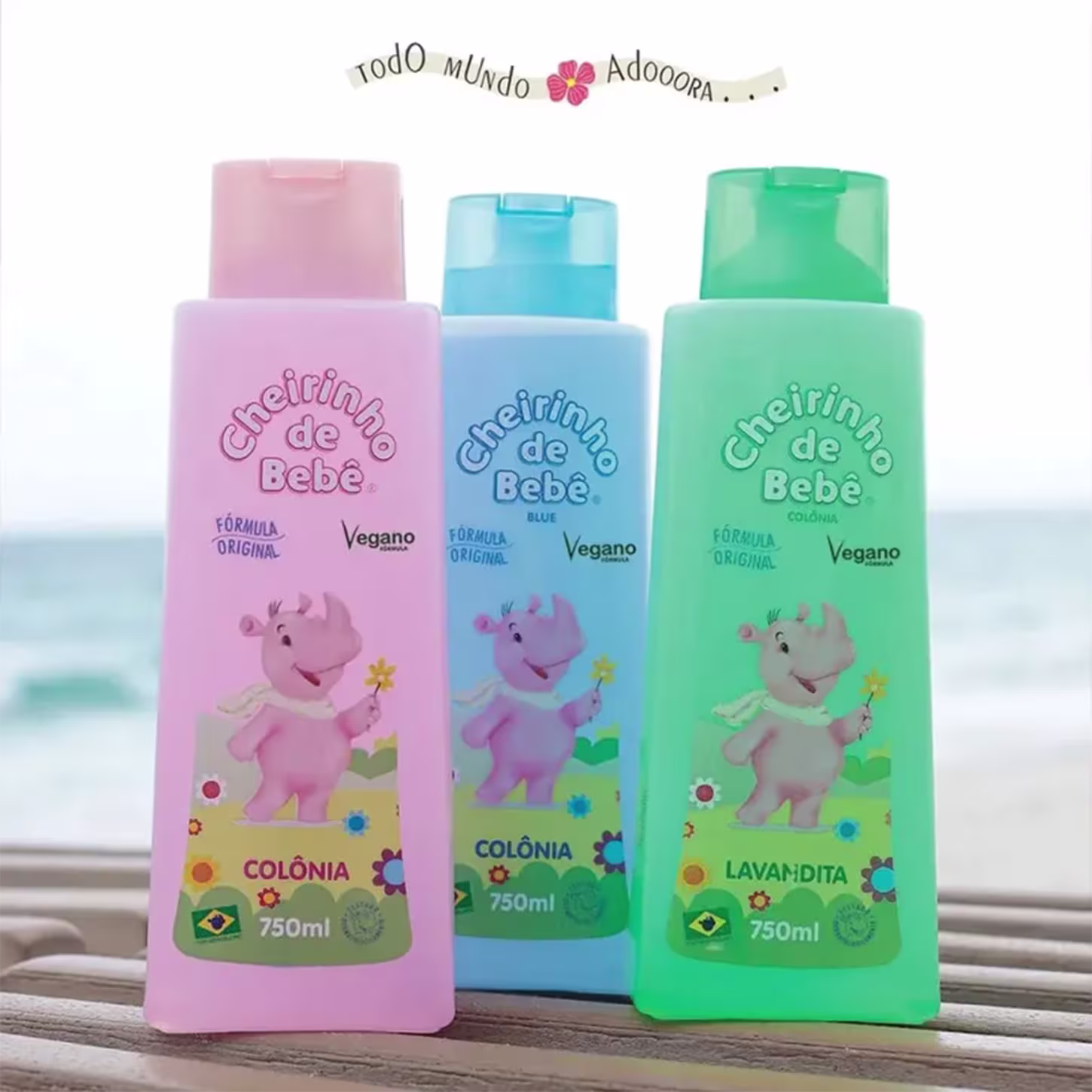 Colônia Infantil Cheirinho de Bebê Blue, 750ml.