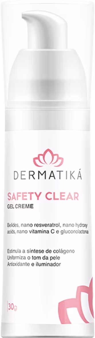 Gel creme facial Safety Clear, da marca Dermatiká.