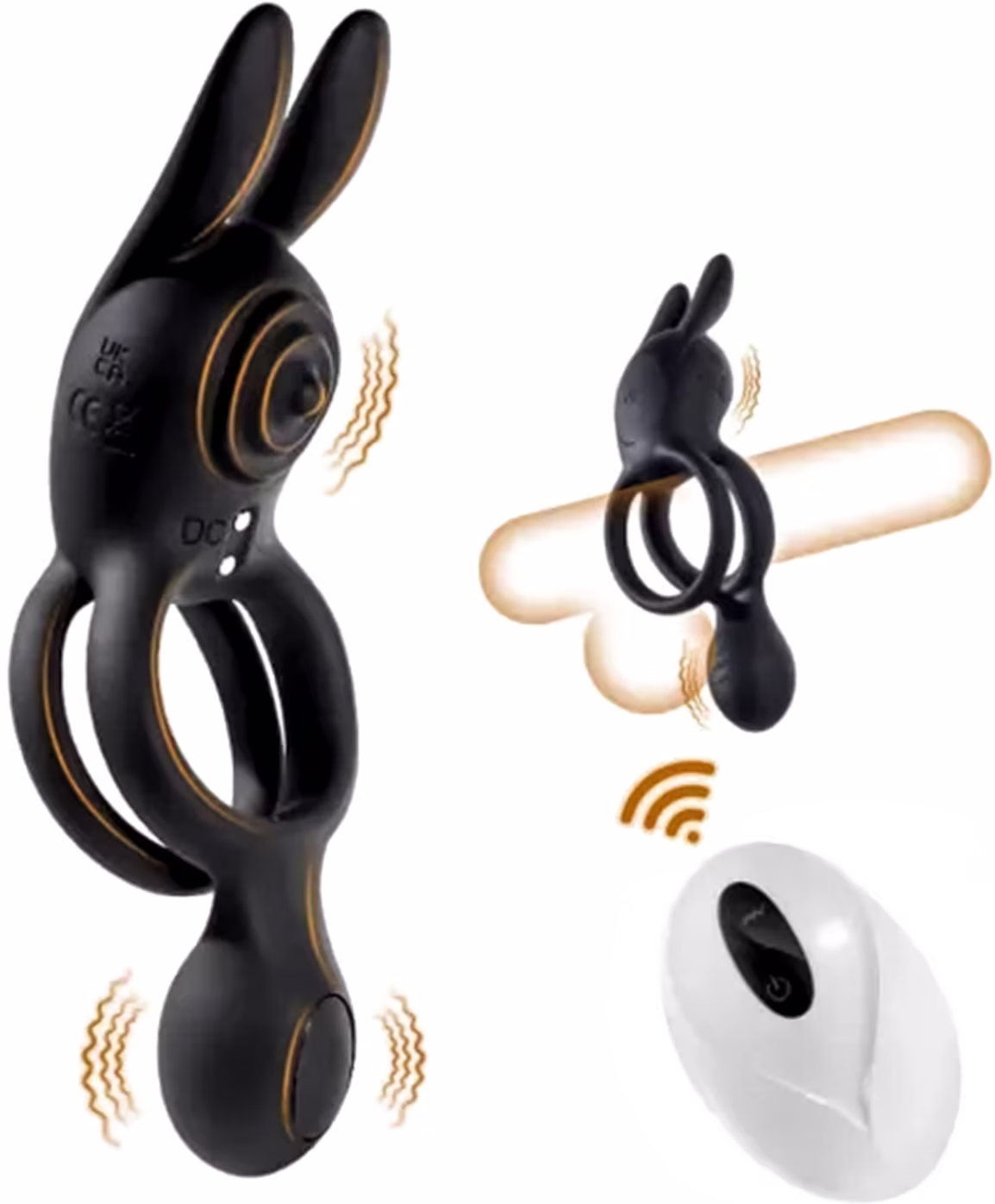 Vibrador Anel Peniano Lyke Preto de Désir Atelier.
