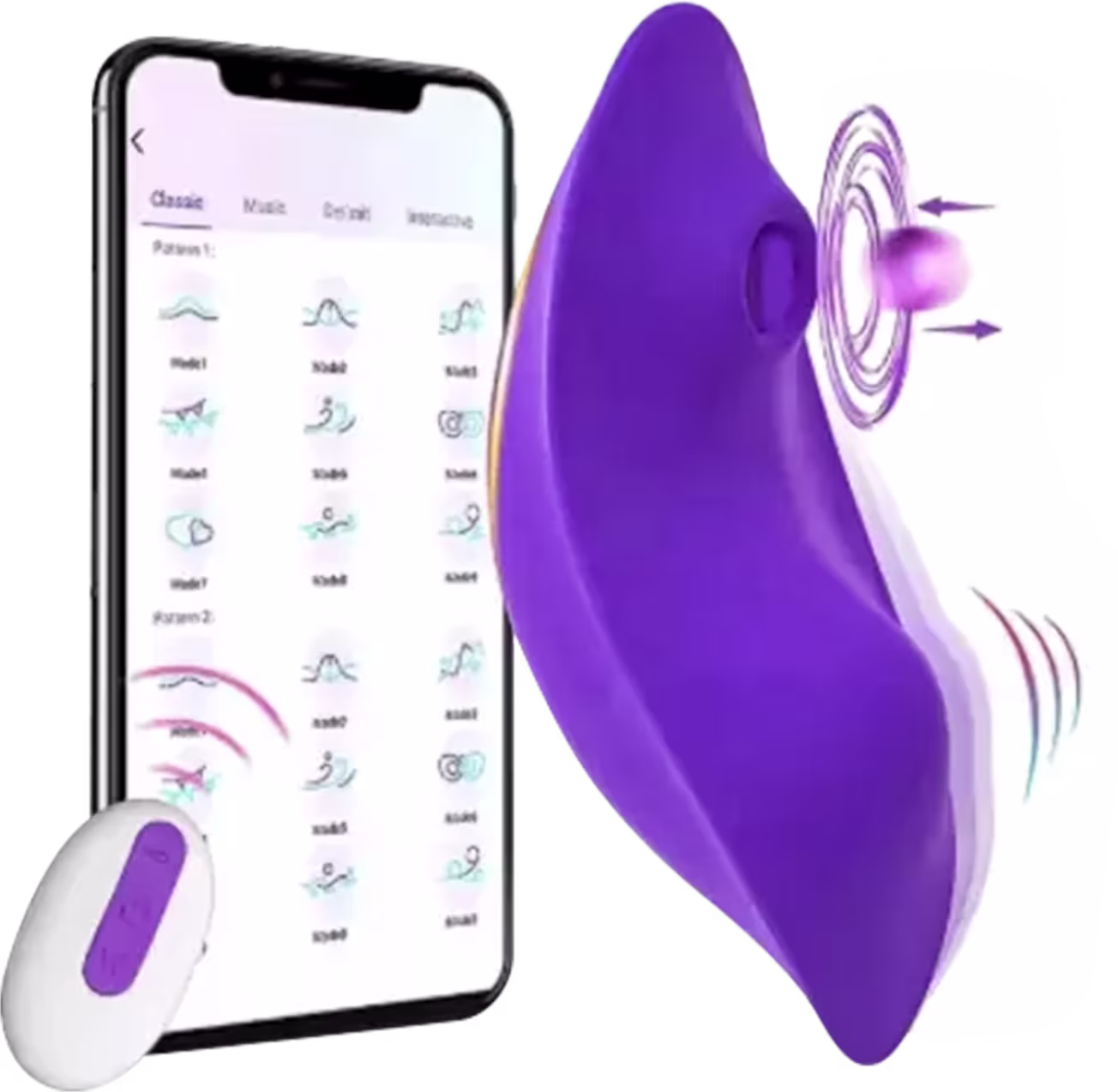 Vibrador Calcinha App Liora Roxo de Désir Atelier.
