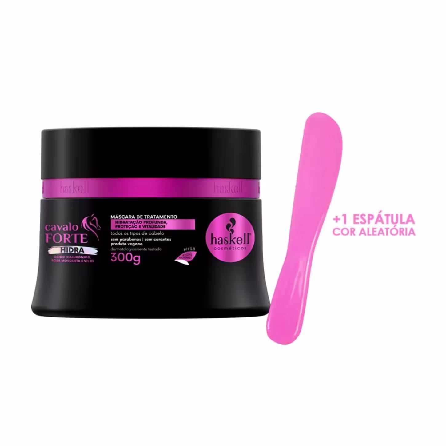 Máscara Hidratação Haskell Cavalo Forte Hidra 300g + Espátula