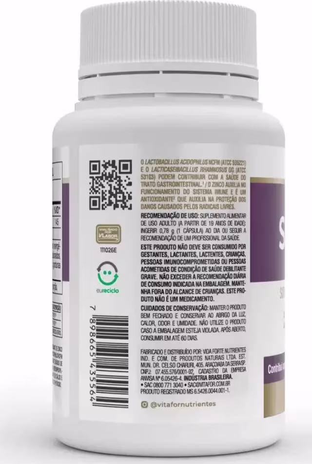 Suplemento Alimentar Vitafor Simfort Femme, 30 cápsulas.