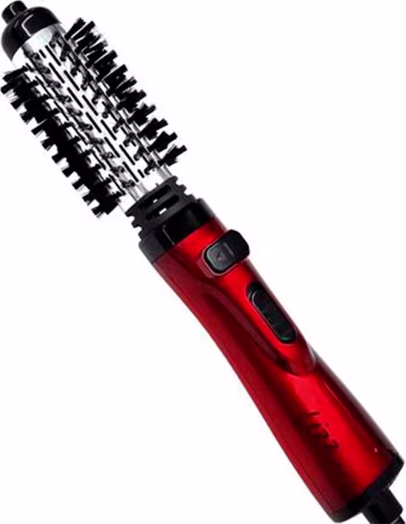 Escova rotativa na cor vermelha.