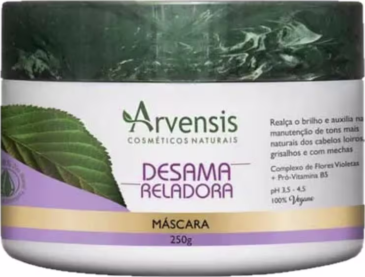 Máscara Capilar Desamareladora Arvensis Cosméticos Naturais. Volumetria 250g.