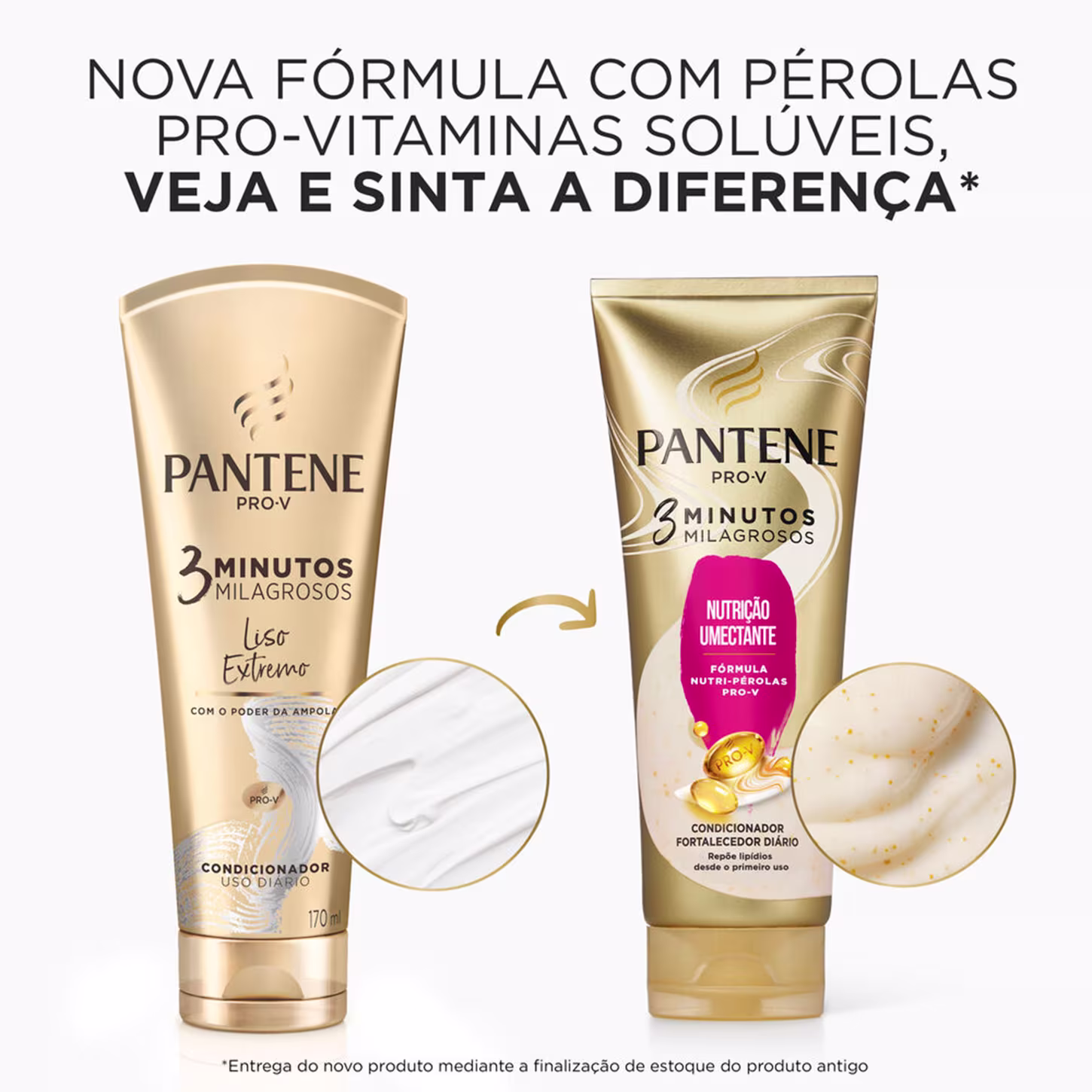 Condicionador Pantene Pro-V 3 Minutos Milagrosos Nutrição Umectante, 170ml.