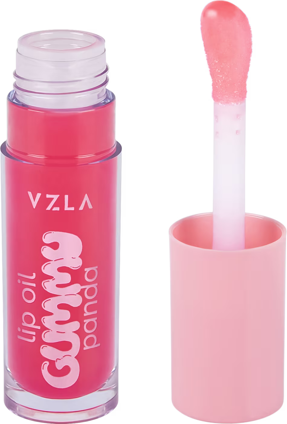 Lip Oil Vizzela Cosméticos Gummy Panda Rosa Natural, 6ml.