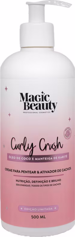 MAGIC BEAUTY CURLY CRUSH CREME DE PENTEAR E ATIVADOR DE CACHOS 500ML