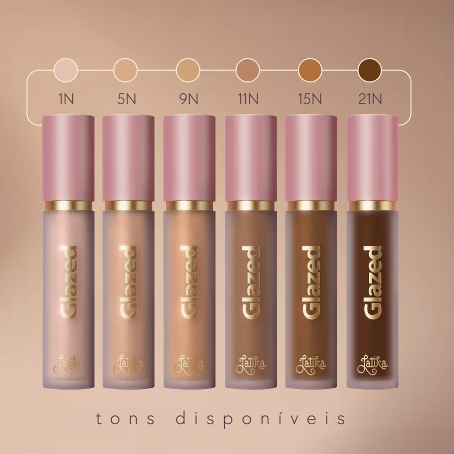 Corretivo Líquido Latika Glazed 11N, 6,5g.